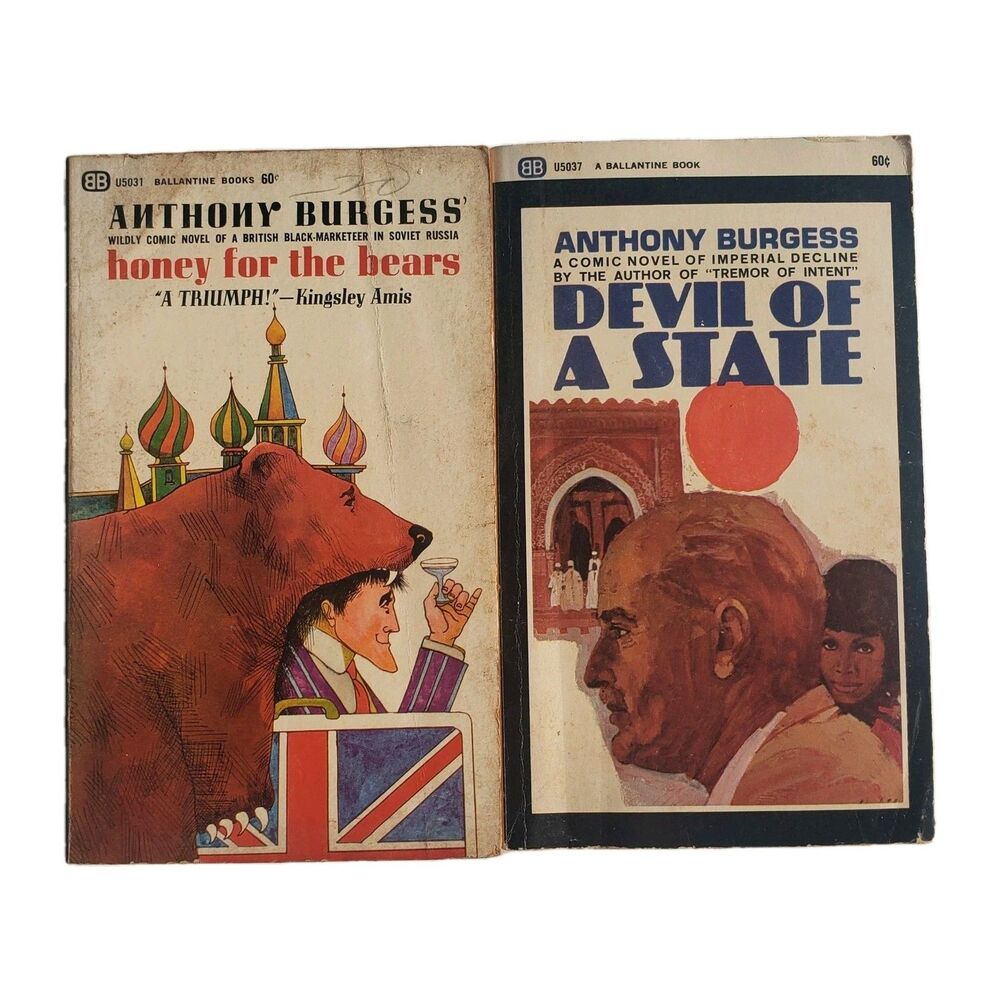 Anthony Burgess Honey for the Bears & Devil Of A State 1st PB Printing 1965 & 68